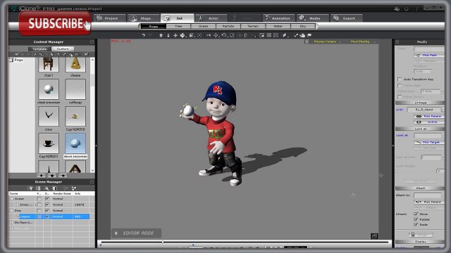 Урок iClone Как взять в руки предмет