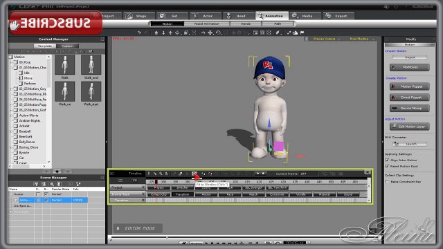 Урок по программе iClone Панель ключевых кадров