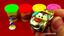 Play Doh Surprise Eggs in Play Doh Tubs Cars 2 Lalaloopsy Shopkins Disney Frozen Donald FluffyJet