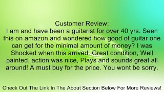 Full Size BLACK Acoustic Electric Guitar Cutaway with 3 EQ, & DirectlyCheap(TM) Translucent Blue Medium Guitar Pick Review