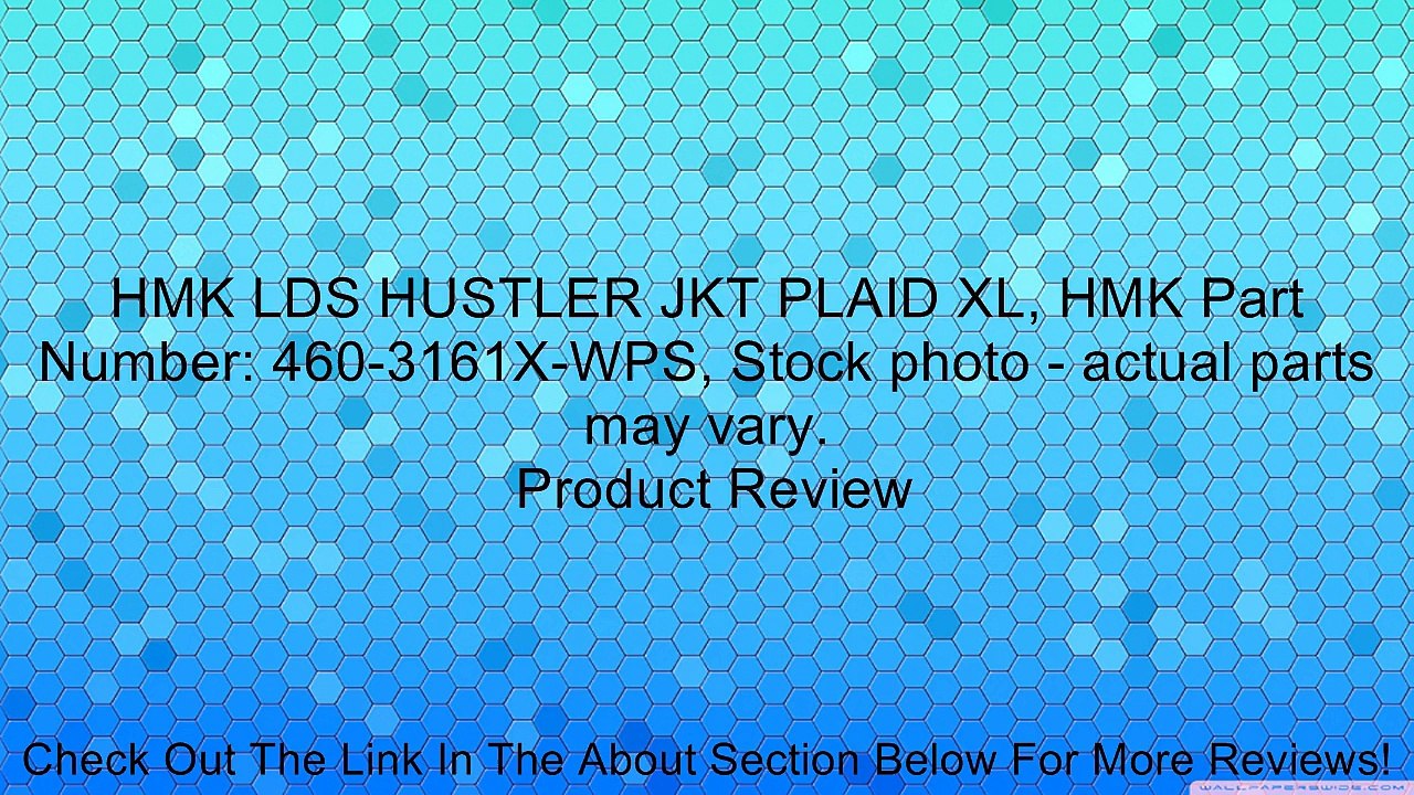 HMK LDS HUSTLER JKT PLAID XL, HMK Part Number: 460-3161X-WPS, Stock photo - actual parts may vary. Review