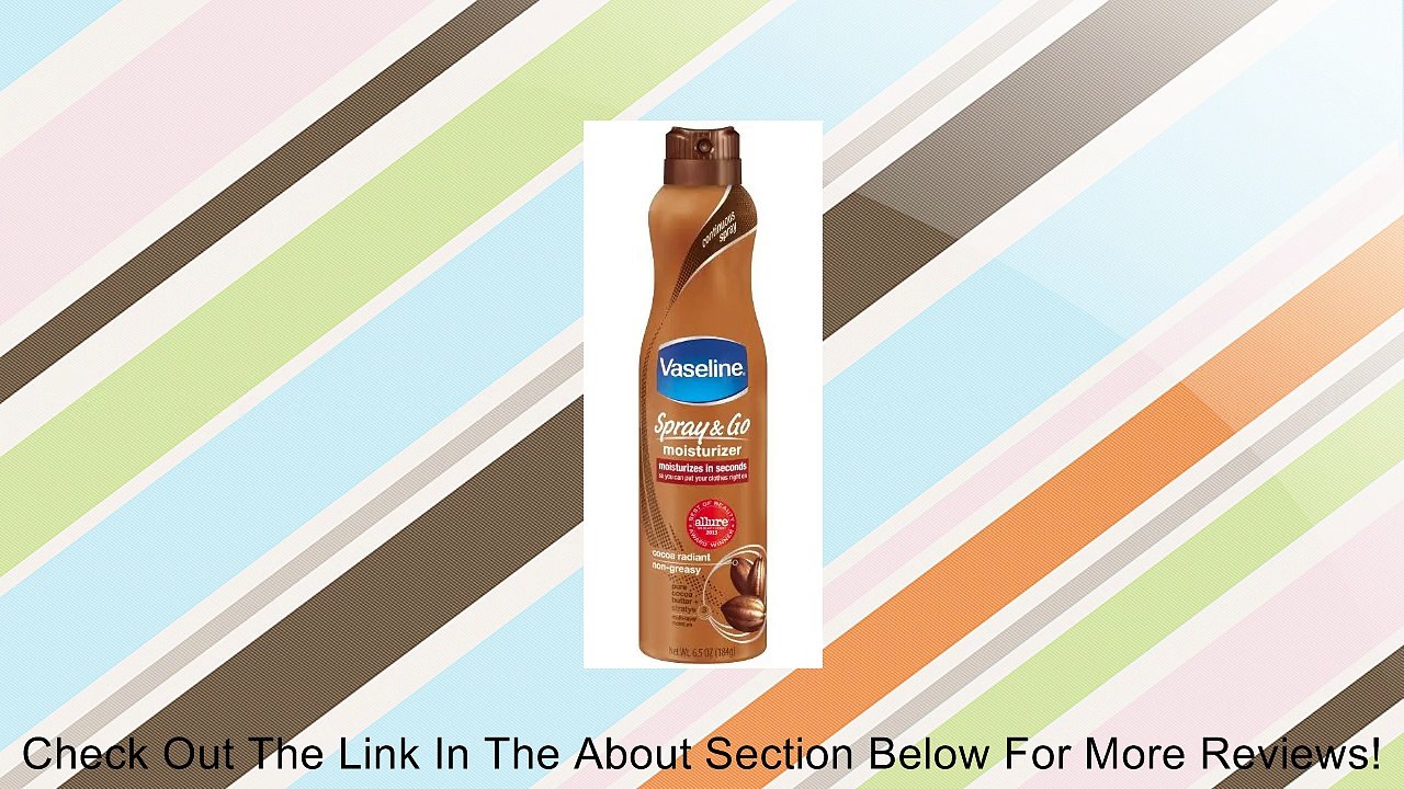 Vaseline Spray and Go Moisturizer in Cocoa Radiant, 6.5 Ounce Review