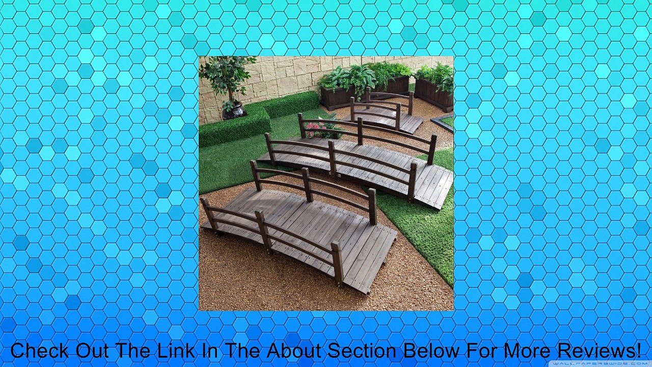 Coral Coast Coral Coast Harrison 8-ft. Wood Garden Bridge - Dark Brown Stain, Fir Wood Review