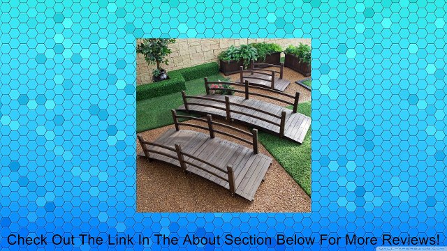 Coral Coast Coral Coast Harrison 8-ft. Wood Garden Bridge - Dark Brown Stain, Fir Wood Review