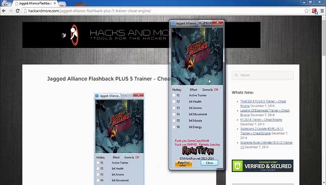 Jagged Alliance Flashback PLUS 5 Trainer – Cheat Engine