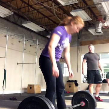 125# clean front squat and jerk 1.1.2 second set