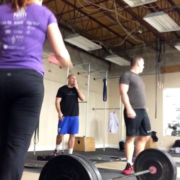 135# clean front squat jerk 1.1.2 last set