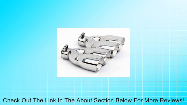 Yonaka 2.5 Inlet 3.5 Outlet Dual Angled Universal Stainless Steel Exhaust Tips (Pair) Review