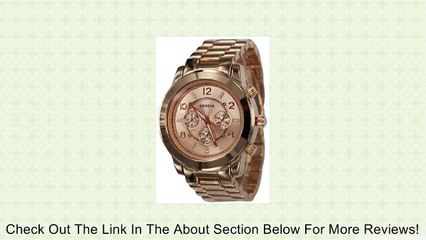 839-rg Rose Gold Chronograph Unisex Boyfriend Style Designer Metal Link Watch Review