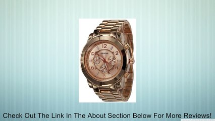 839-rg Rose Gold Chronograph Unisex Boyfriend Style Designer Metal Link Watch Review