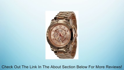839-rg Rose Gold Chronograph Unisex Boyfriend Style Designer Metal Link Watch Review