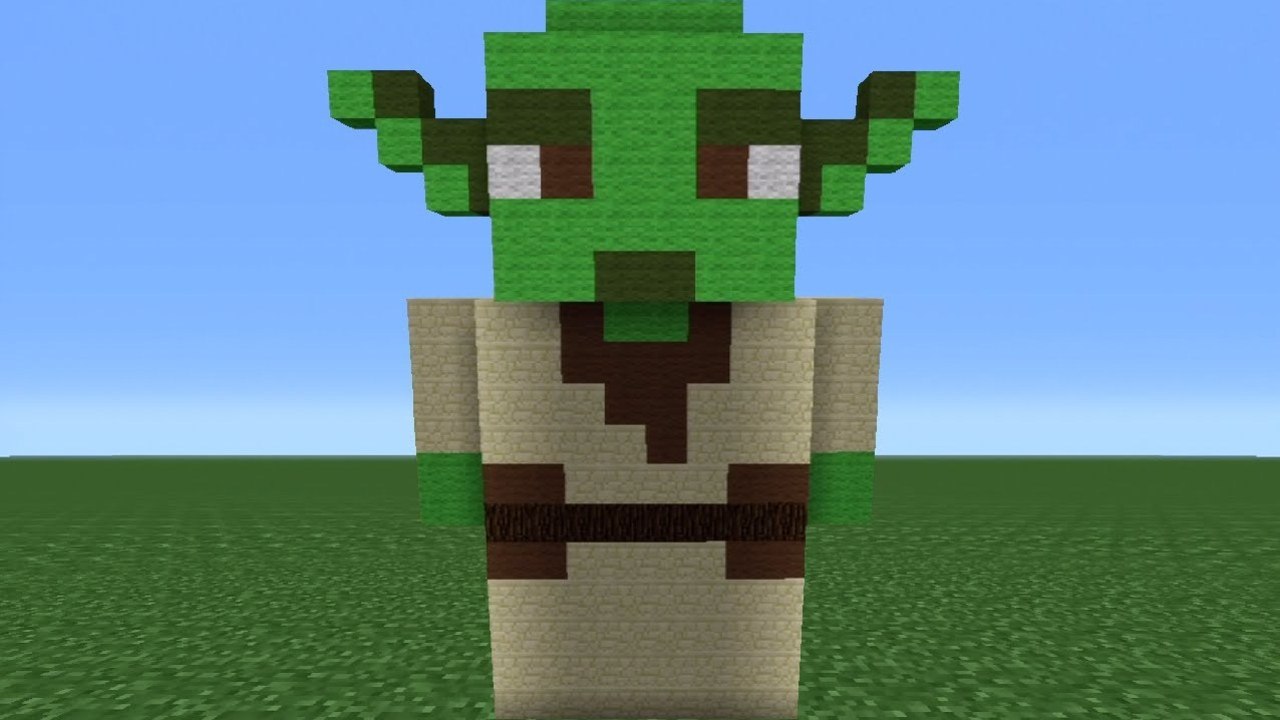 Minecraft Tutorial: How To Make A Yoda Statue