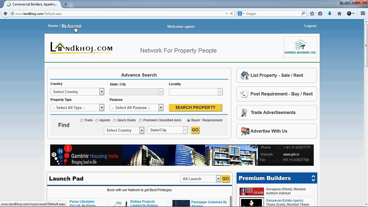 Edit Listed Property on Landkhoj.com