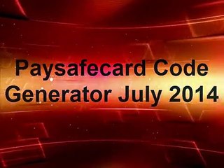 Paysafecard Code Generator July 2014