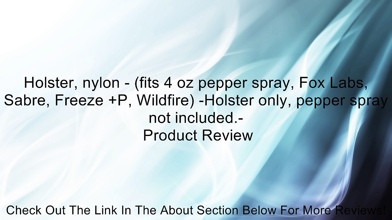 Holster, nylon - (fits 4 oz pepper spray, Fox Labs, Sabre, Freeze +P, Wildfire) -Holster only, pepper spray not included.- Review