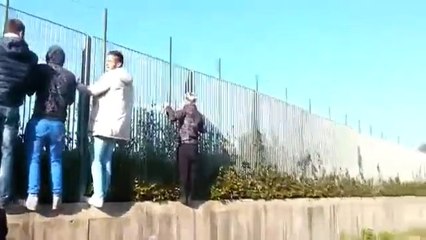 Tifosi lazio a formello per manchester city