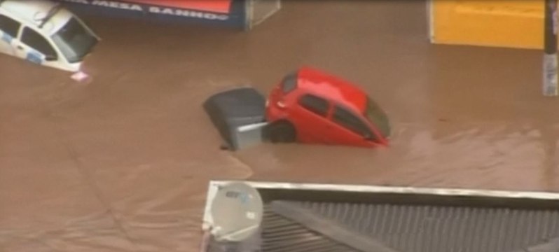 Images aériennes : violentes inondations à Sao Paulo