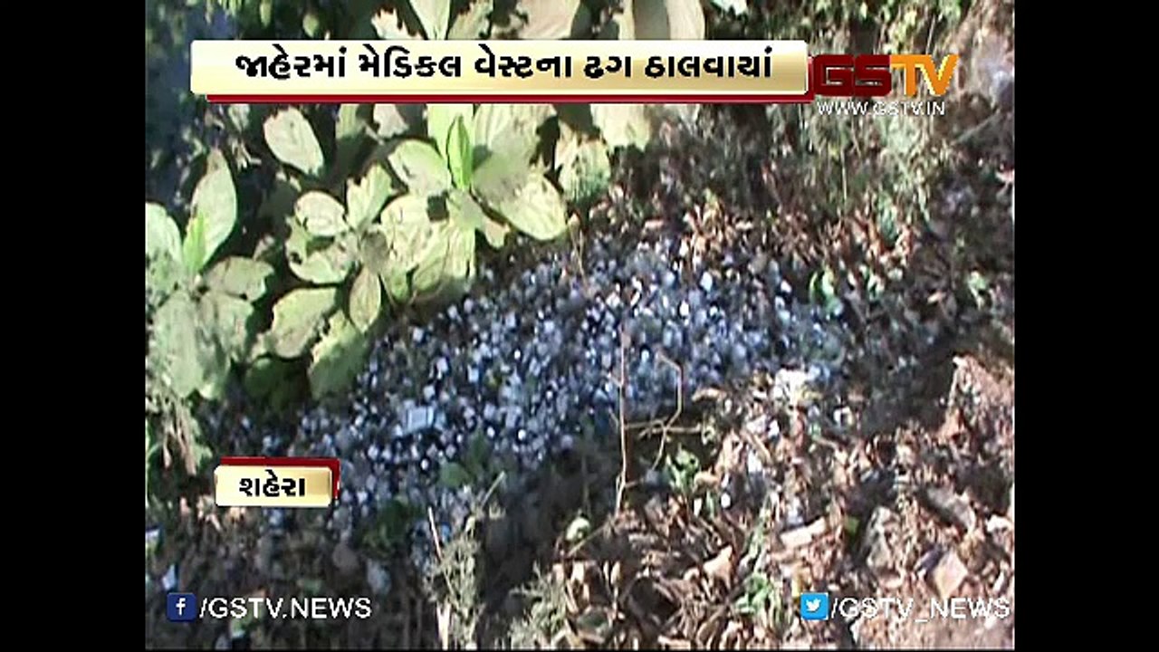 શહેરામાં જાહેરમાં મેડિકલ વેસ્ટના ઢગ ઠલવાયા