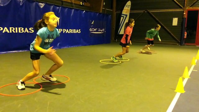 Vitesse et appuis spécifiques tennis 10 ans filles
