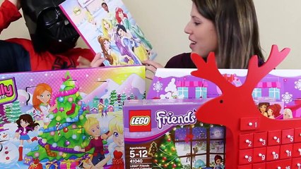 Скачать видео: DisneyCarToys Barbie Advent Calendar Polly Pocket SHOPKINS Lego Friends Disney Princess 10