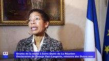 Drame de la Route à Saint-Denis de la Réunion le 10 décembre 2014, déclaration de George Pau-Lanevin, ministre des Outre-mer