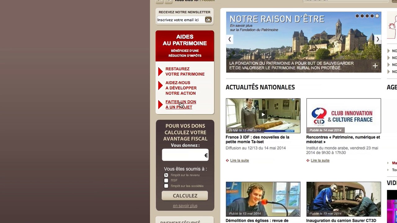 La Fondation du patrimoine révolutionne le don en ligne
