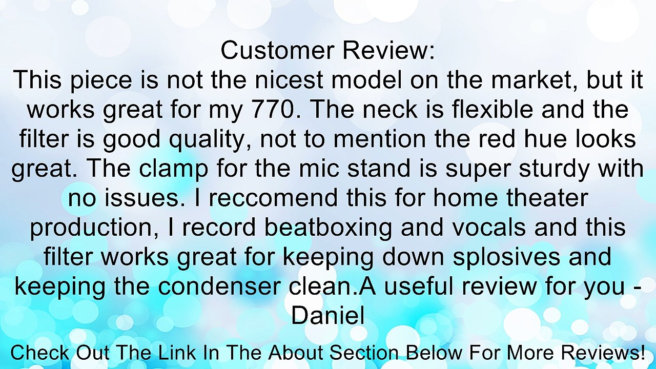 Seismic Audio - SA-MicScreenRed - Flexible Microphone Wind Screen Studio Mic Pop Filter Red Review