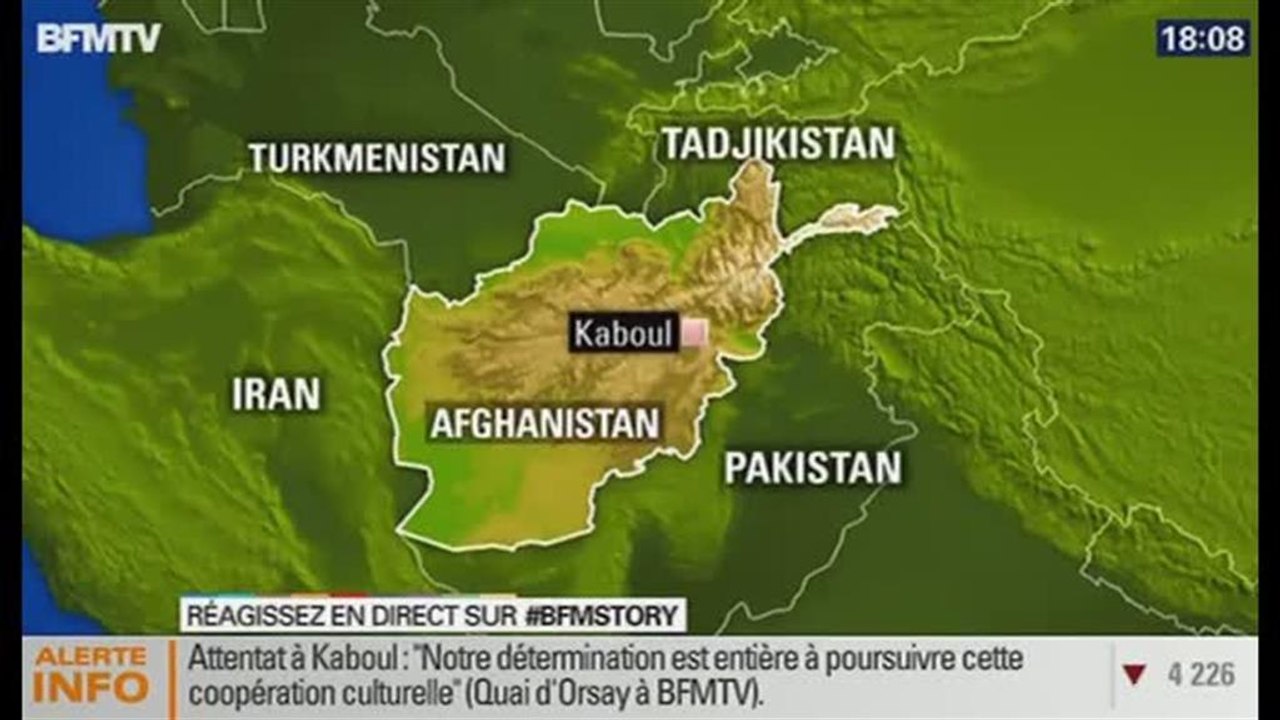 BFM Story: Afghanistan: un attentat suicide contre l'Institut français de Kaboul - 11/12