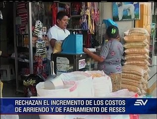 Comerciantes de carne se paralizan en Santa Rosa por incremento de rubros
