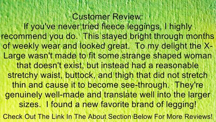 Luxury Divas Red Plus Size Stretchy Fleece Legging Pants Footless Tights Review
