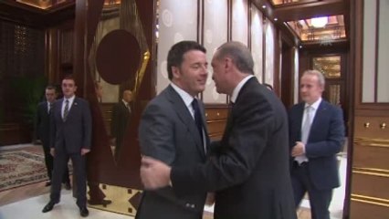 Cumhurbaşkanı Erdoğan, İtalya Başbakanı Renzi'yi Kabul Etti