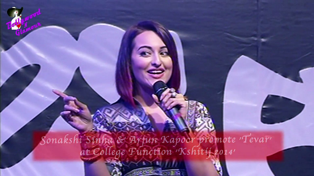 Sonakshi Sinha & Arjun Kapoor promote 'Tevar'  at College Function 'Kshitij 2014'