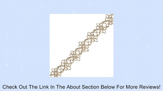 Venus Ribbon Fancy Metallic Knit Braid Trim, 5/8-Inch, White/Gold Review