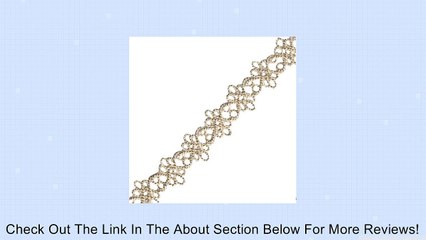 Venus Ribbon Fancy Metallic Knit Braid Trim, 5/8-Inch, White/Gold Review