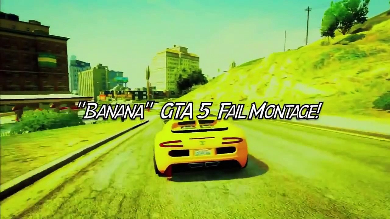 GTA 5 Stunts - Banana Fail Montage - (Online Funny Moments)