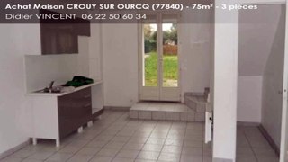 A vendre - Maison/villa - CROUY SUR OURCQ (77840) - 3 pièces - 75m²