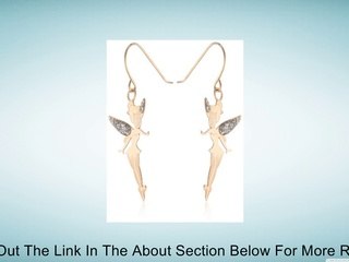 Disney Tinkerbell 10kt Gold Glitter Wing Girl's Hanging Earrings Review