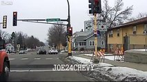 Police Car Running Red Light Causes an Accident