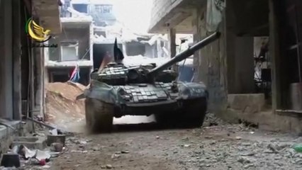 Amateur video shows fierce fire fights in Syria