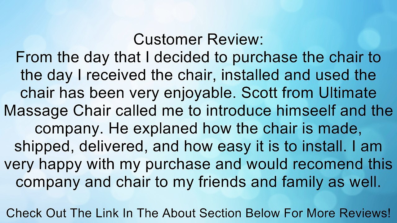 Ultimate S Massage Chair Review