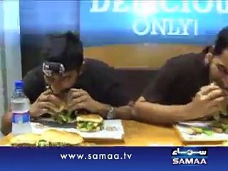 Three burgers in 10 minutes