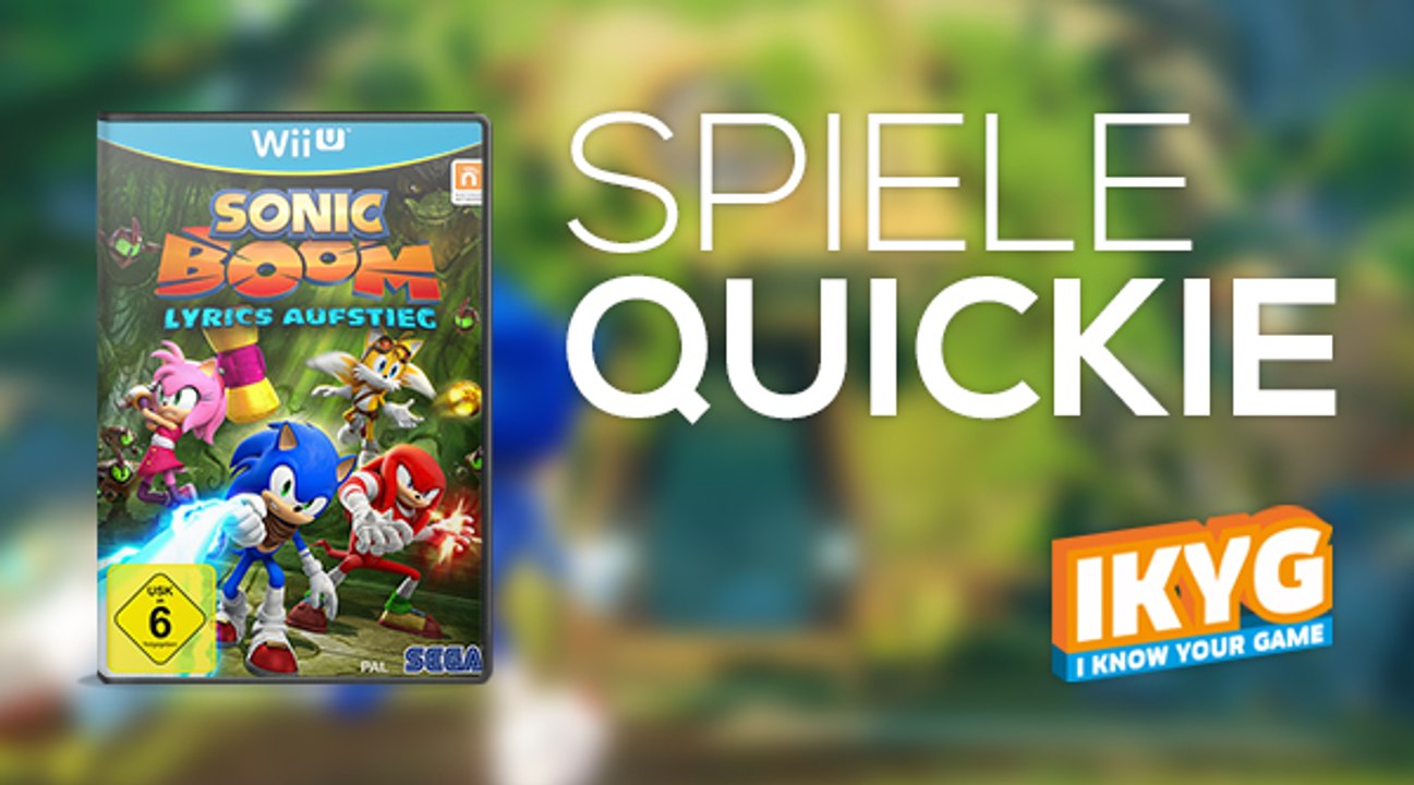 Der spiele-quickie - sonic boom: lyrics aufstieg