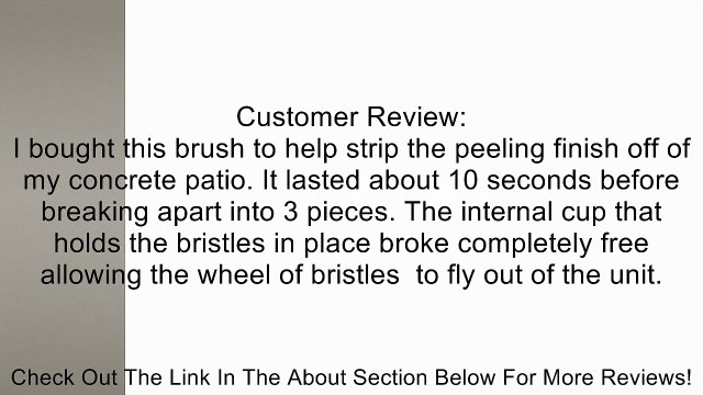 Century Drill and Tool 76061 Crimped Angle Grinder Cup Brush, 6-Inch Review