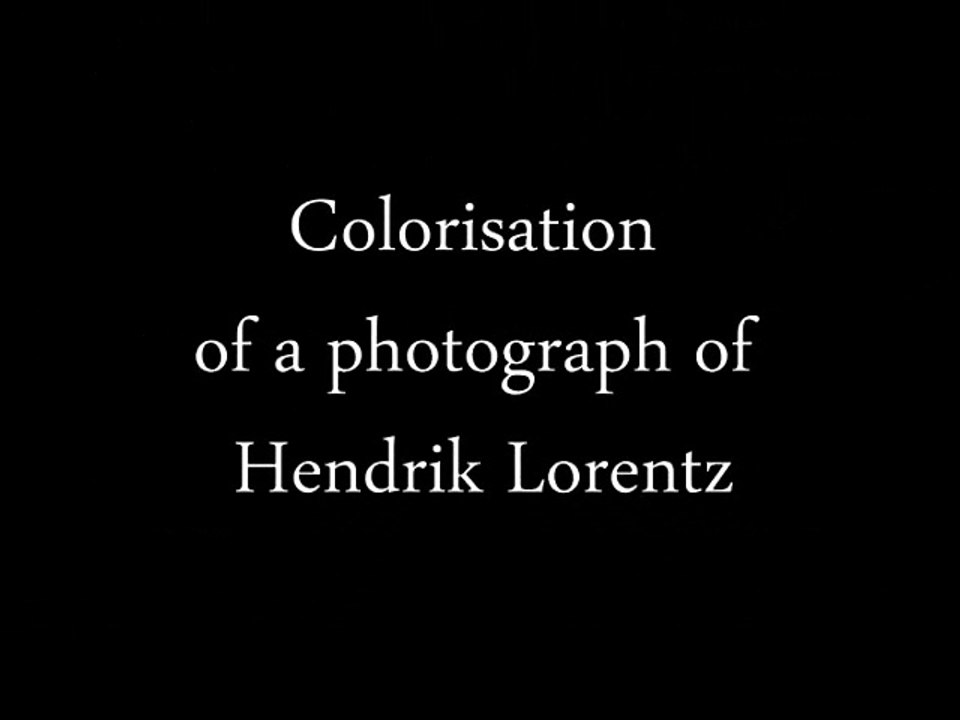 Colorisation of a photograph of Hendrik Lorentz
