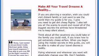 Insider Secrets To Cheap Flights, Hotel Reservations and Car Rentals
