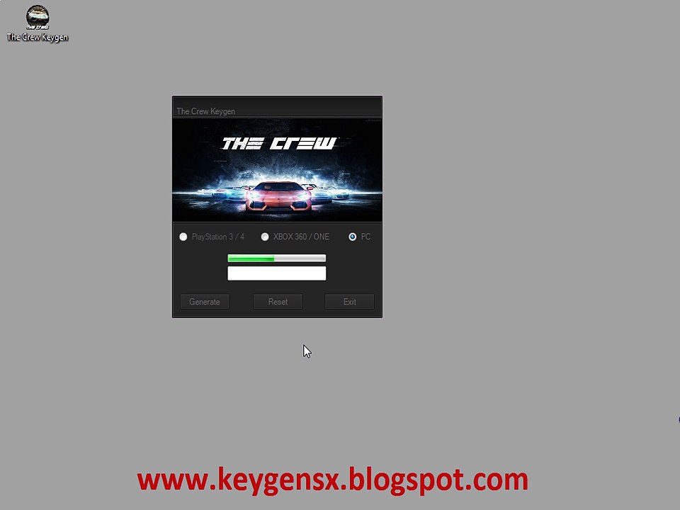 The Crew Keygen to PC, PlayStation 3 / 4, Xbox One / 360.