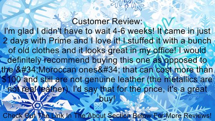 Gold Egyptian Morrocan Handmade Leather Ottoman foot stool UNSTUFFED FP-1 Review