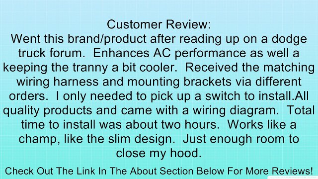 Spal 30100401 16 Straight Blade Pusher Fan Review