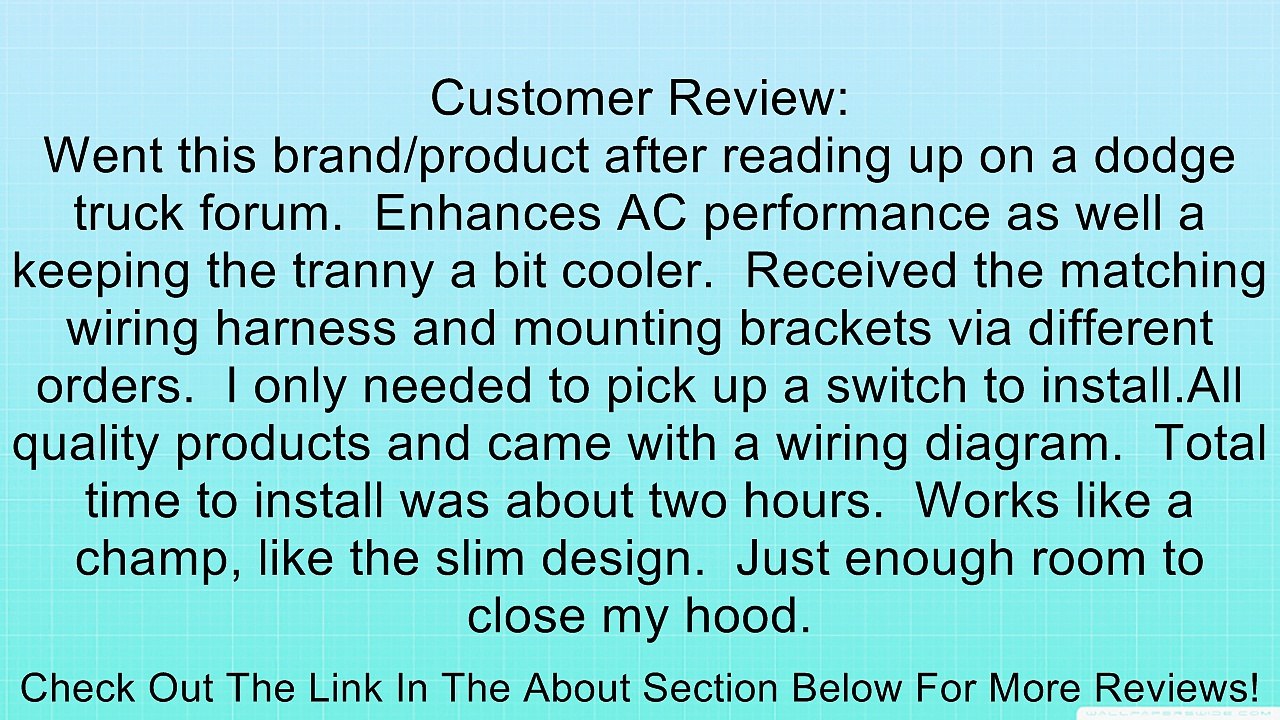 Spal 30100401 16" Straight Blade Pusher Fan Review