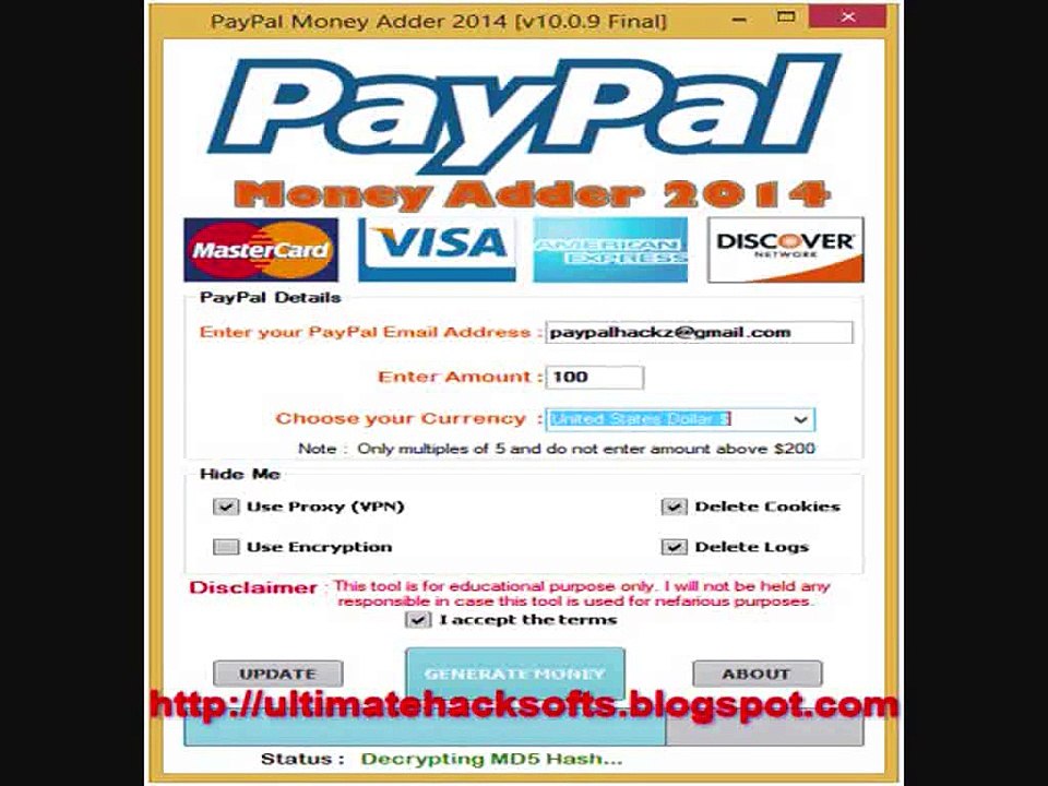 Paypal Money Adder 2014